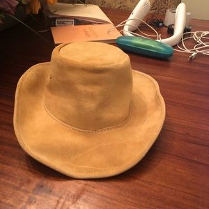 Tan 100% Suede Walk About Leather Festival Hat